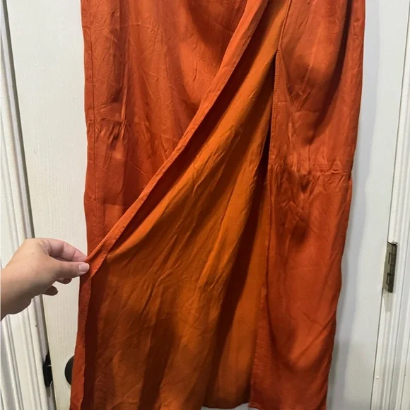 Topshop Burnt Orange Maxi Skirt - Picture 3 of 6